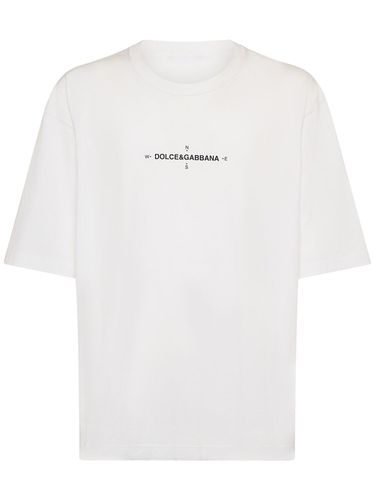 Oversized Cotton Jersey T-shirt - DOLCE & GABBANA - Modalova