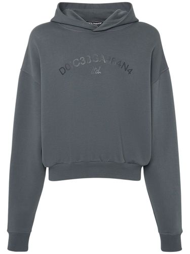 Cropped Jersey Sweatshirt - DOLCE & GABBANA - Modalova