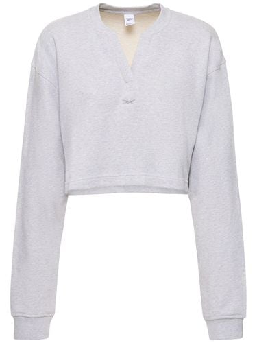 Classic Cotton V-neck Crop Sweatshirt - REEBOK CLASSICS - Modalova