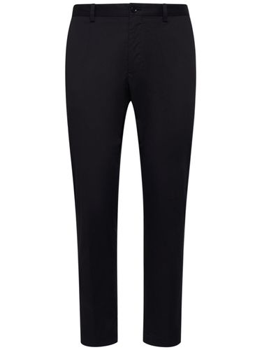 Stretch Cotton Gabardine Pants - DOLCE & GABBANA - Modalova