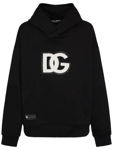 Logo Cotton Jersey Hoodie - DOLCE & GABBANA - Modalova