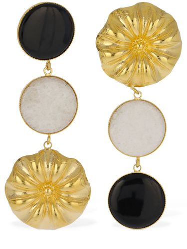 Sonia Daisy Double Stone Earrings - DESTREE - Modalova