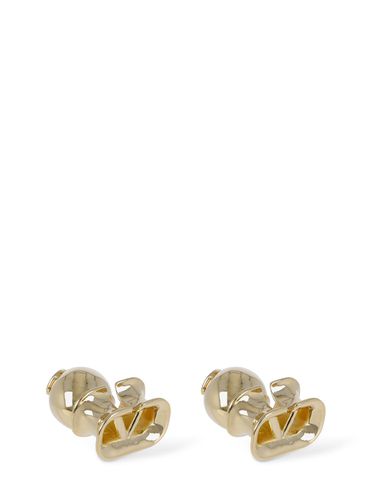 V Logo Signature Stud Earrings - VALENTINO GARAVANI - Modalova