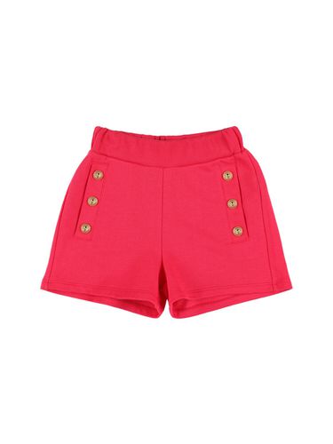 Shorts De Felpa De Algodón Orgánico - BALMAIN - Modalova