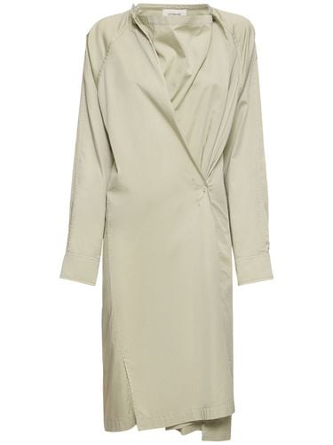 Twisted Cotton Midi Shirt Dress - LEMAIRE - Modalova