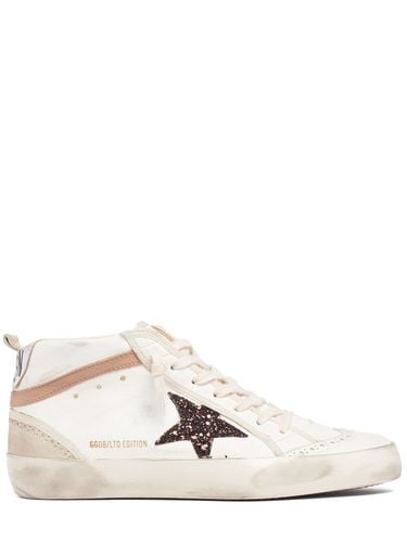 Mm Sneakers Aus Glitzerndem Leder „mid Star“ - GOLDEN GOOSE - Modalova