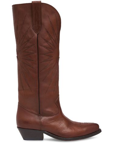 Mm Wish Star Leather Tall Boots - GOLDEN GOOSE - Modalova