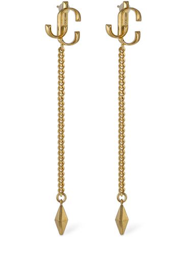 Jc Drop Earrings - JIMMY CHOO - Modalova