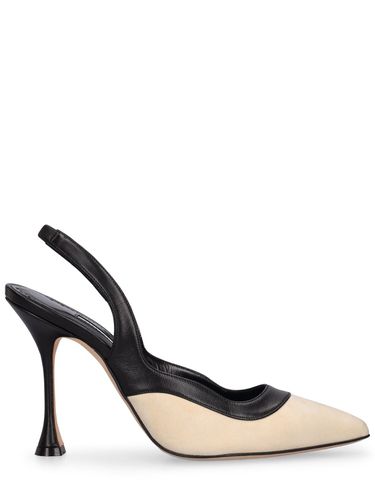 Mm Goga Leather Slingback Heels - MANOLO BLAHNIK - Modalova