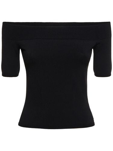 Off-the-shoulder Stretch Knit Top - ALEXANDER MCQUEEN - Modalova