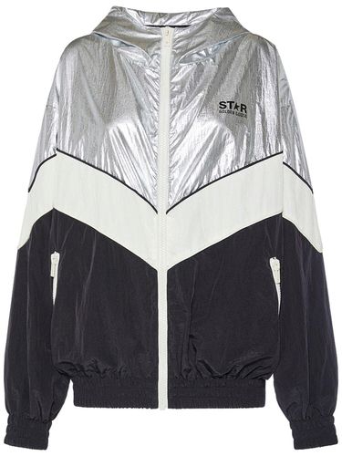 Star Patchwork Windbreaker Nylon Jacket - GOLDEN GOOSE - Modalova