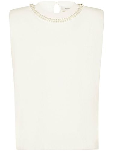 Journey Sleeveless Cotton Top - GOLDEN GOOSE - Modalova