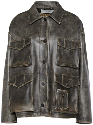 Journey Napa Leather Jacket W/pockets - GOLDEN GOOSE - Modalova