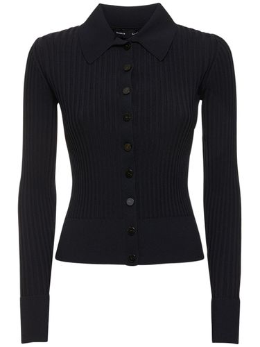 Ribbed Knit Viscose Blend Polo Cardigan - PROENZA SCHOULER - Modalova