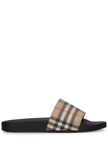 Furley Check Slide Sandals - BURBERRY - Modalova