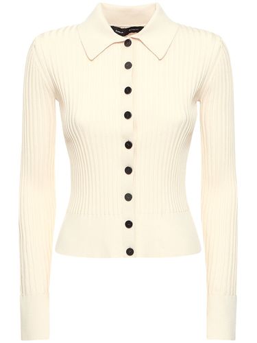 Ribbed Knit Viscose Blend Polo Cardigan - PROENZA SCHOULER - Modalova