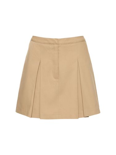 Serif Logo Double Pleated Skirt - SPORTY & RICH - Modalova