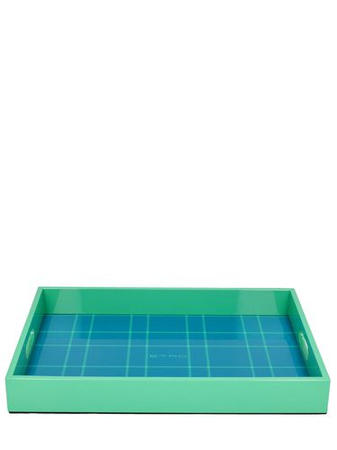 Tartan Wooden Tray - ETRO - Modalova