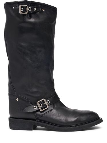 Mm Biker Leather Tall Boots - GOLDEN GOOSE - Modalova