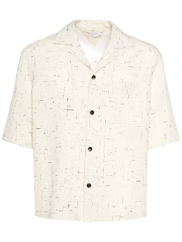 Textured Crisscross Viscose Blend Shirt - BOTTEGA VENETA - Modalova