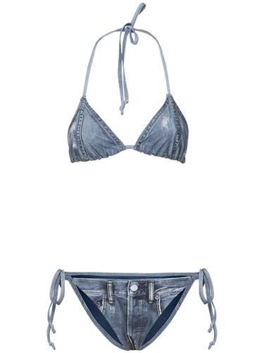 Printed Triangle Denim Effect Bikini Set - ACNE STUDIOS - Modalova