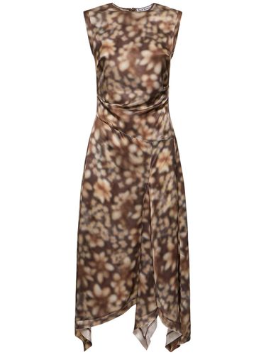 Printed Satin Sleeveless Midi Dress - ACNE STUDIOS - Modalova