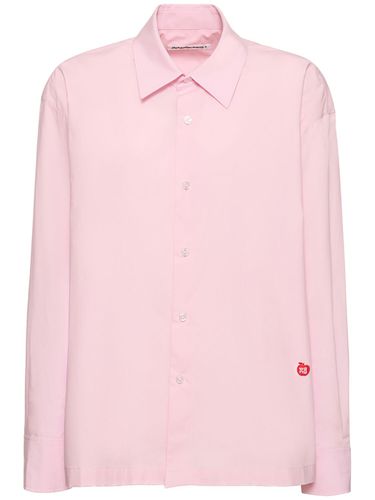 Button Up Cotton Shirt W/ Logo - ALEXANDER WANG - Modalova