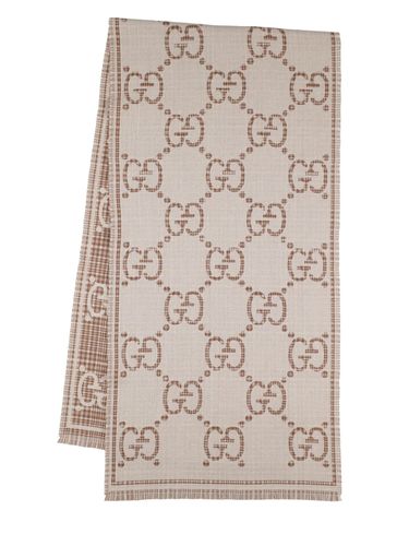 Gg Wool Jacquard Scarf - GUCCI - Modalova