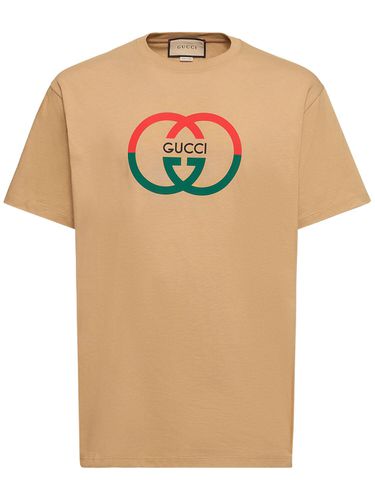 Gg Cotton Jersey T-shirt - GUCCI - Modalova