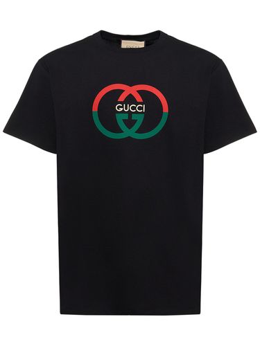 Gg Cotton Jersey T-shirt - GUCCI - Modalova