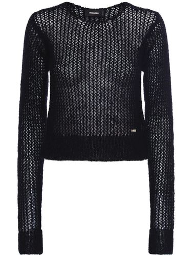 Mohair Blend Open Knit Sweater - DSQUARED2 - Modalova