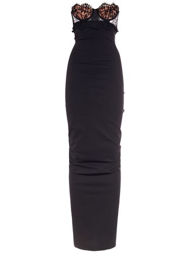 Stretch Jersey Strapless Long Dress - DOLCE & GABBANA - Modalova