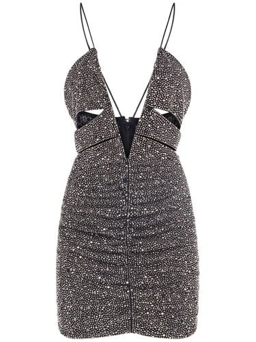 Embellished Jersey Cutout Mini Dress - DSQUARED2 - Modalova