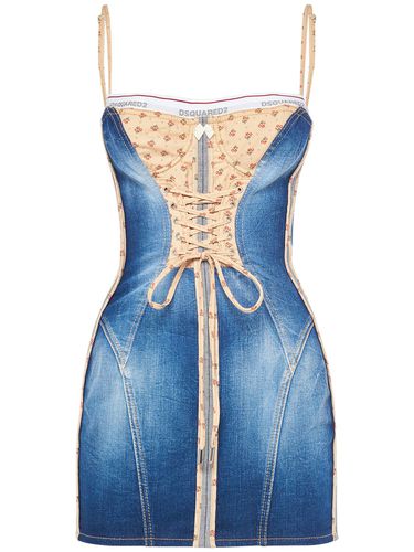 Denim Mini Corset Dress - DSQUARED2 - Modalova