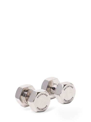 Garage Brass Double Screw Earrings - BALENCIAGA - Modalova