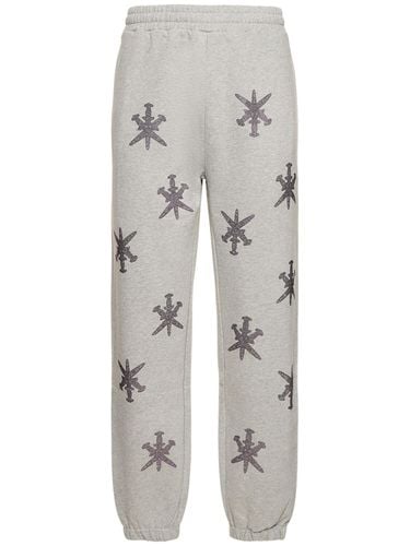 Rhinestone Dagger Cotton Joggers - UNKNOWN - Modalova