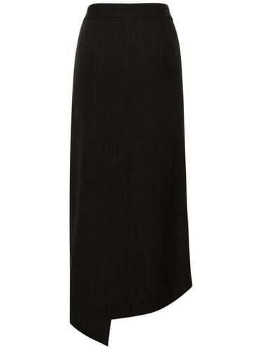 Silk Blend Mid Rise Wrap Midi Skirt - PETAR PETROV - Modalova