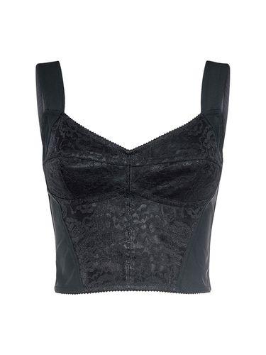 Satin & Lace Corset Top - DOLCE & GABBANA - Modalova