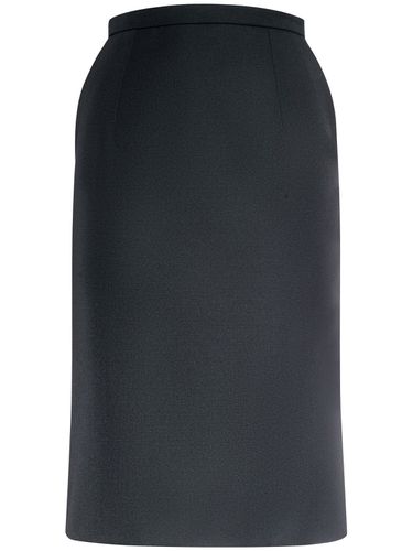 Wool Blend Crepe Midi Skirt - DOLCE & GABBANA - Modalova