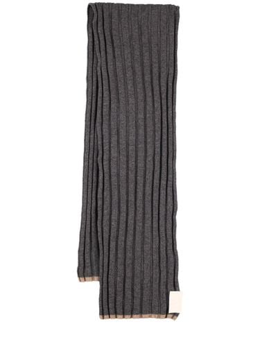 Fine Cashmere Rib Knit Scarf - BRUNELLO CUCINELLI - Modalova