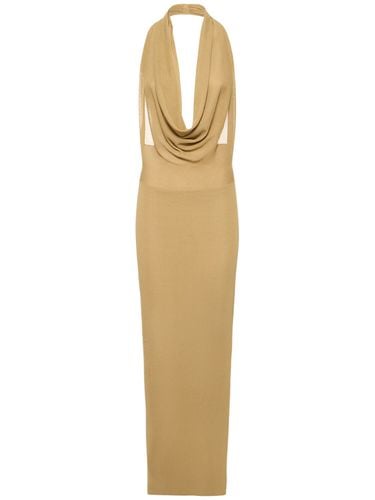 Draped Silk Knit Halter Neck Long Dress - PETAR PETROV - Modalova