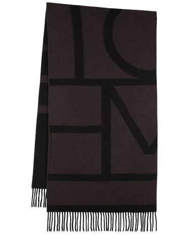 Monogram Jacquard Wool Scarf - TOTEME - Modalova