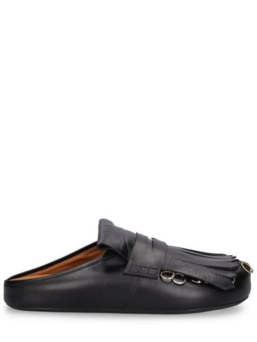 Piercing Leather Loafers - MARNI - Modalova