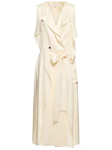 Trench Viscose Blend Midi Dress - VICTORIA BECKHAM - Modalova