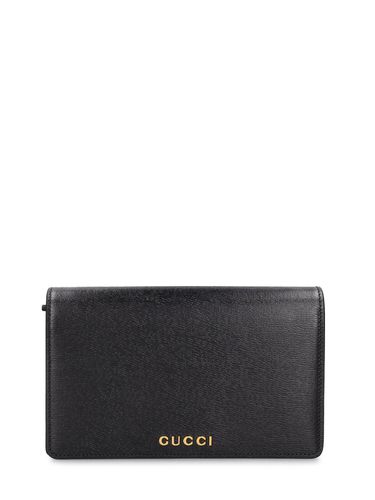 Gucci Script Leather Chain Wallet - GUCCI - Modalova