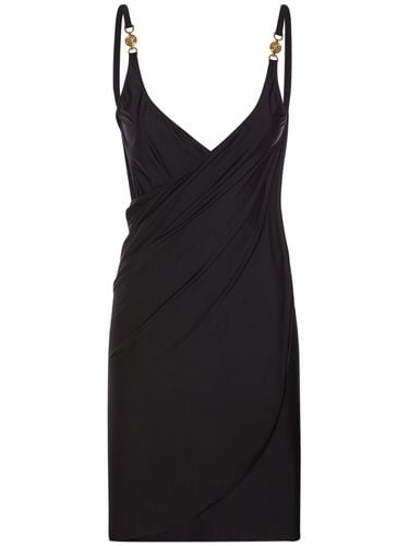 Draped Jersey Mini Dress - VERSACE - Modalova