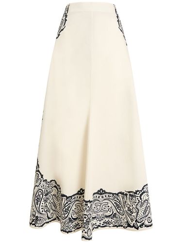 Printed Cotton Poplin Long Skirt - CHLOÉ - Modalova