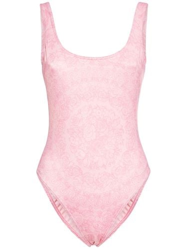 Barocco Print Lycra One-piece Swimsuit - VERSACE - Modalova