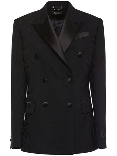 Barocco Tailored Wool Jacket - VERSACE - Modalova