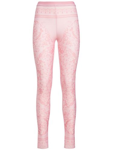 Barocco Print Lycra Leggings - VERSACE - Modalova